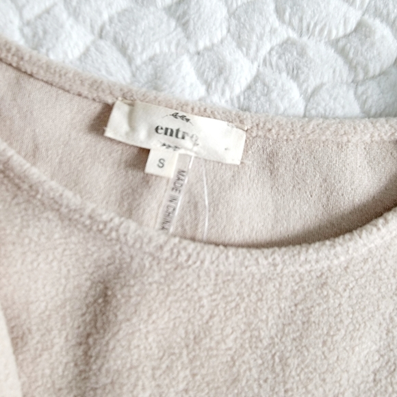 Entro sequin sweater sweatshirt fleece small colorful rainbow pocket top - Picture 7 of 9